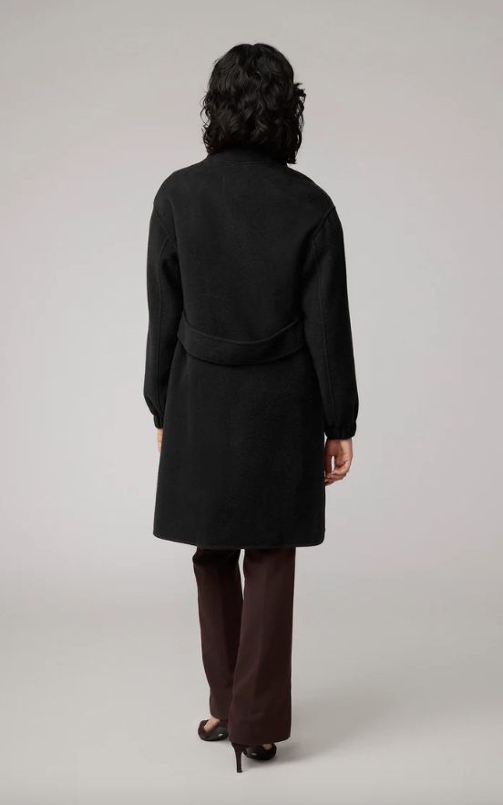 Soia & Kyo Susie  / Black Double Face Wool Martingale Coat