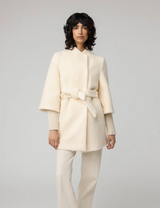 Soia & Kyo Wool Blend Sherpa Coat With Belt/Powder