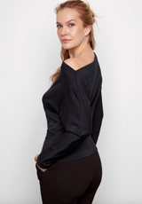 Cowlneck Dolman Top/Black