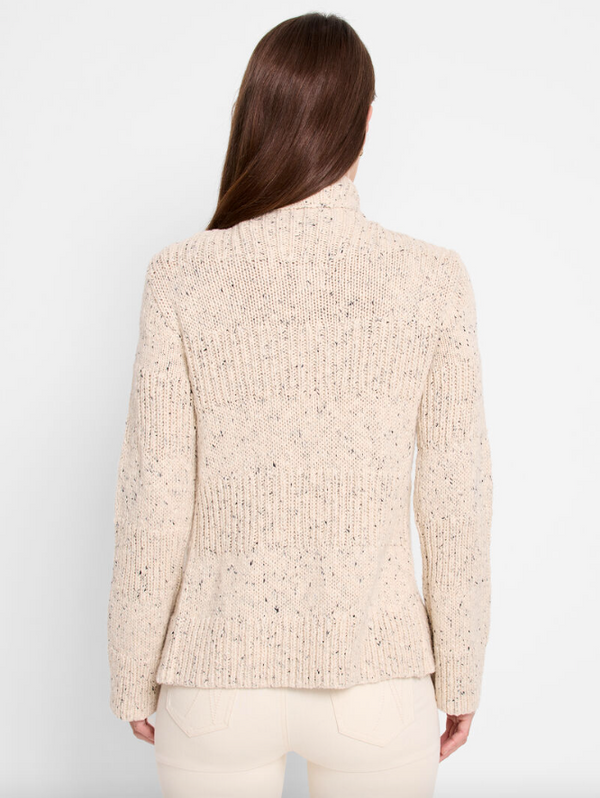 Nic & Zoe Textured Tweed Cardigan/Beige