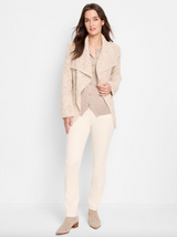 Nic & Zoe Textured Tweed Cardigan/Beige