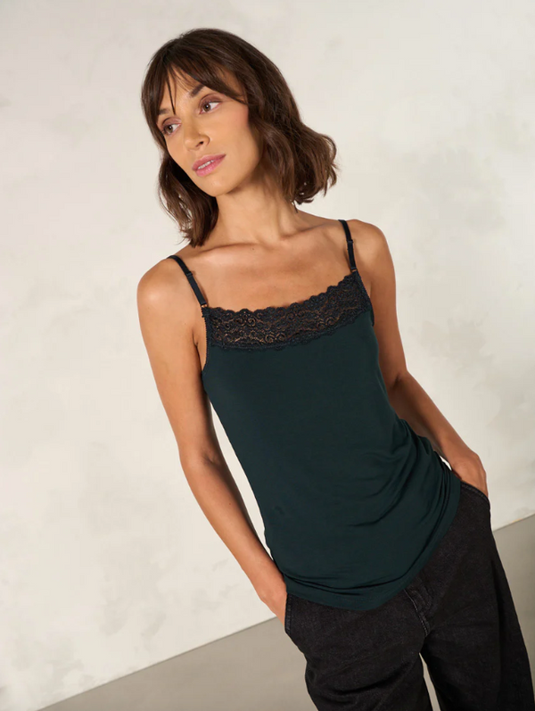 Nile Lace Cami   Petrol   XS