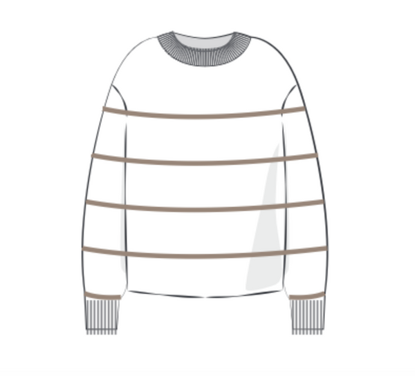 Guajar Stripe Sweater / Ecru