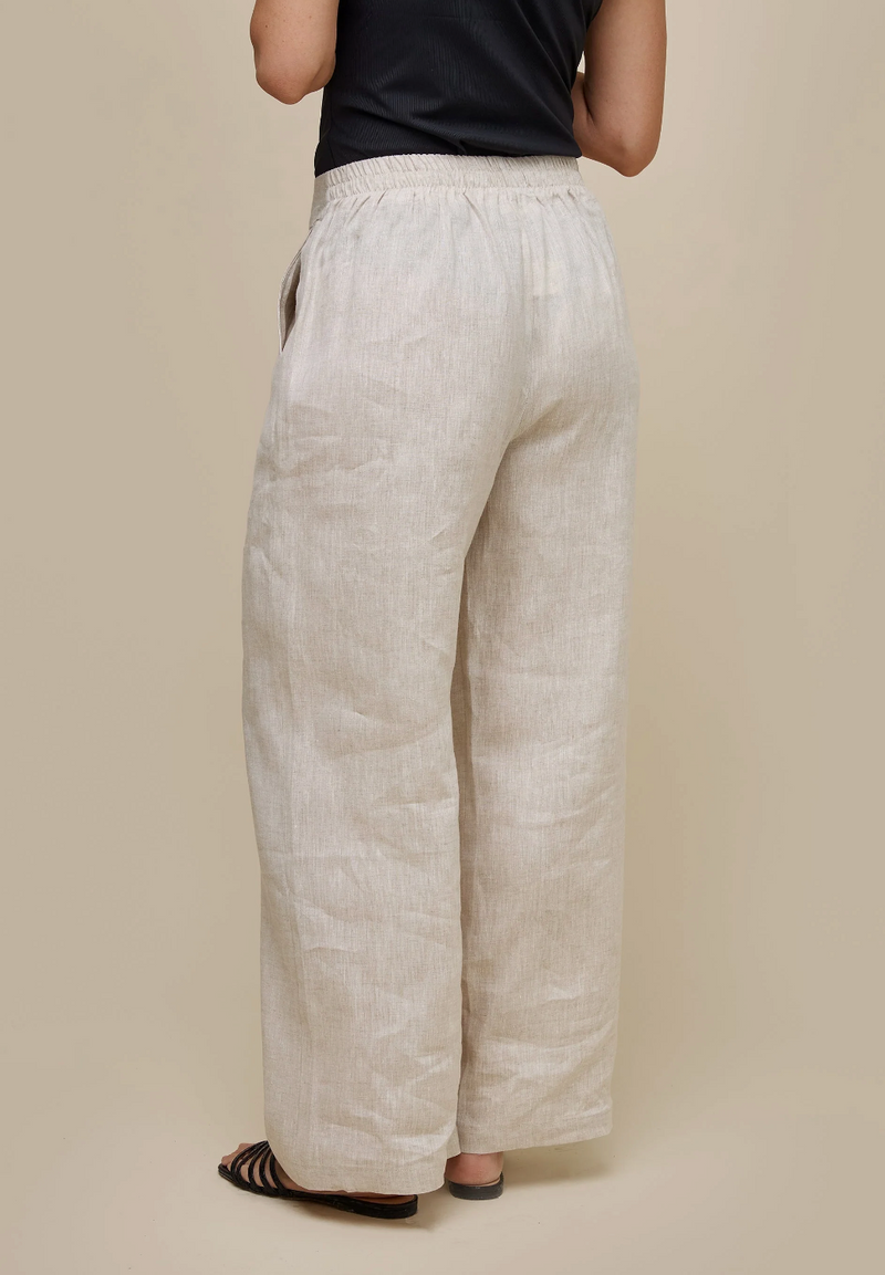 Uchuu Wide Leg Linen Trouser / SAnd