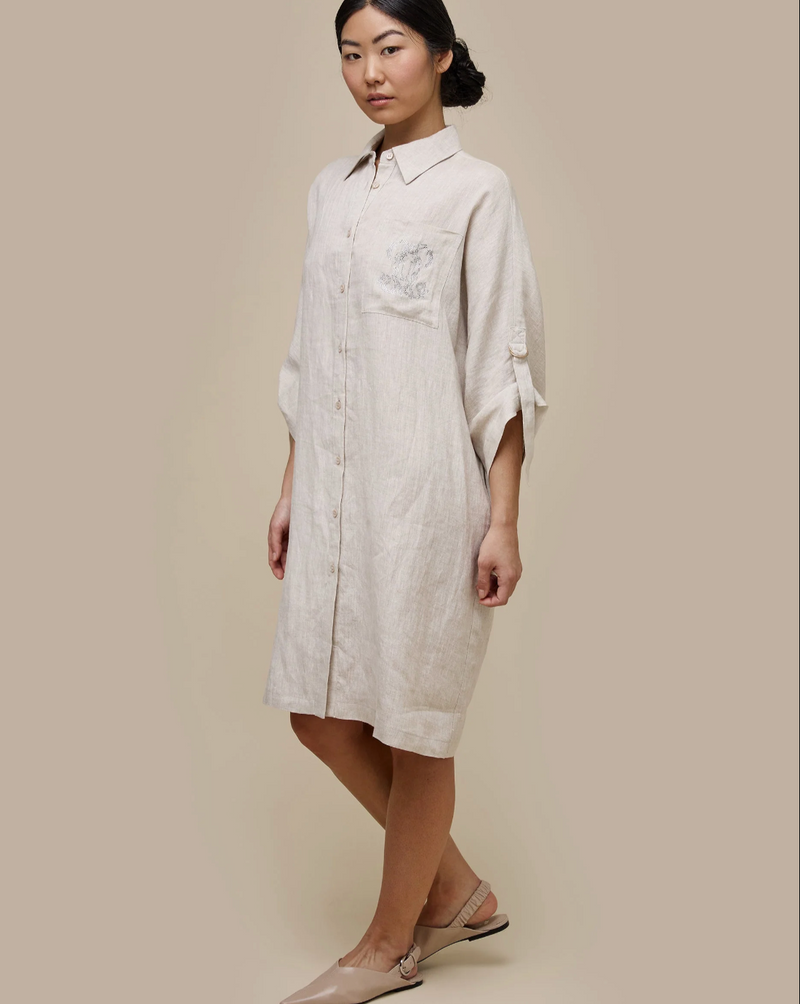 Uchuu Linen Shirtdress / SAnd