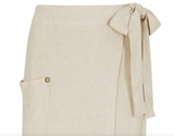 Apricot Cargo Wrap Skirt / Cream
