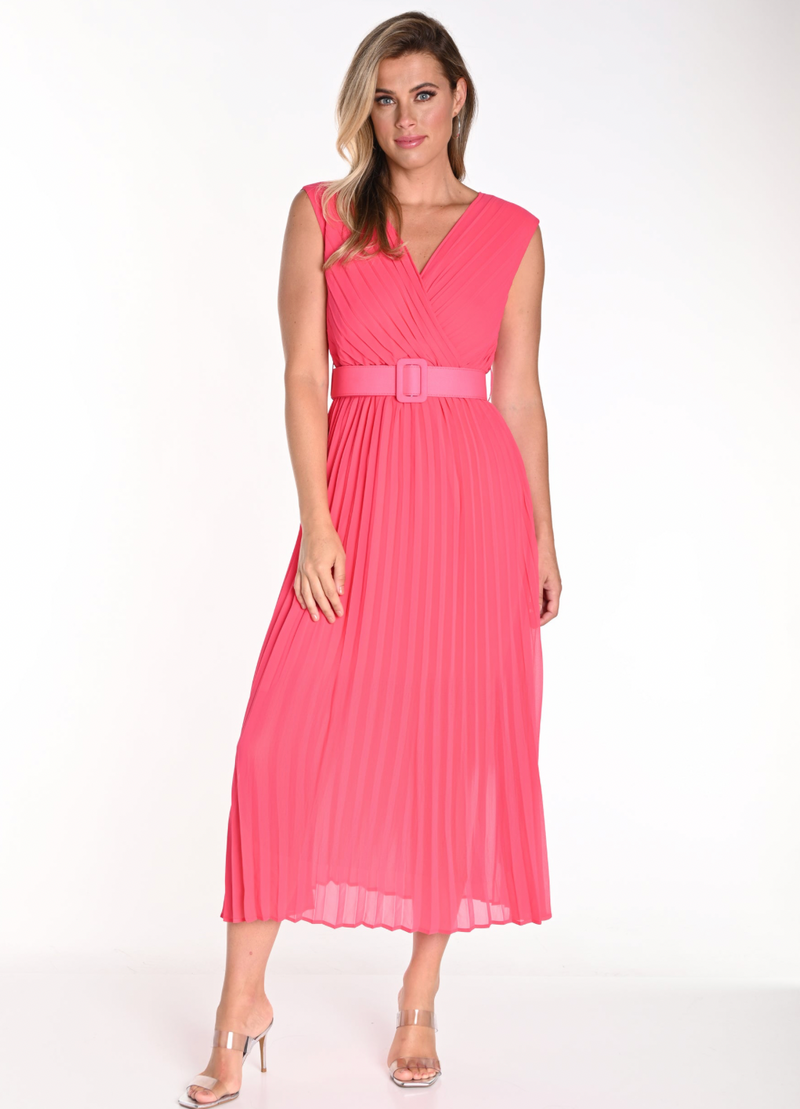 Frank Lyman Pleated Dress / Dahlia