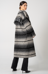 Astrid Stripe Coat / Grey