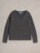 White Stuff Sweater /  Teal Multi