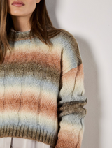 Apricot Cable Sweater / Space Dye Multi