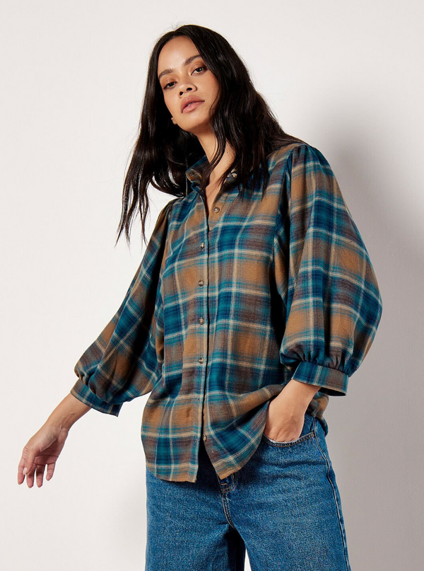 Apricot Plaid Shirt