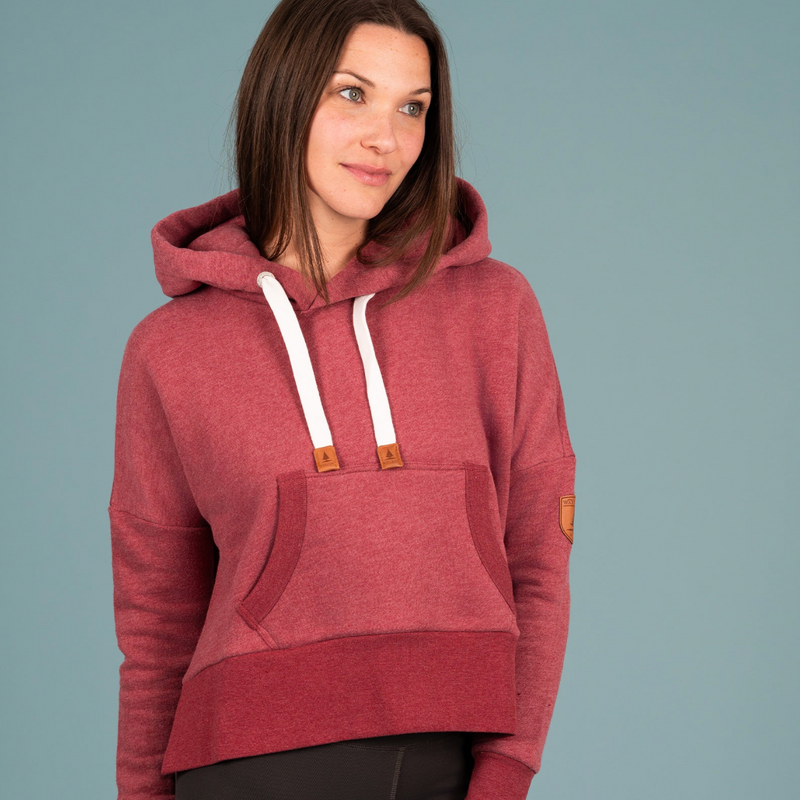 Wanakome Leila Cropped Hoodie / Rhubarb