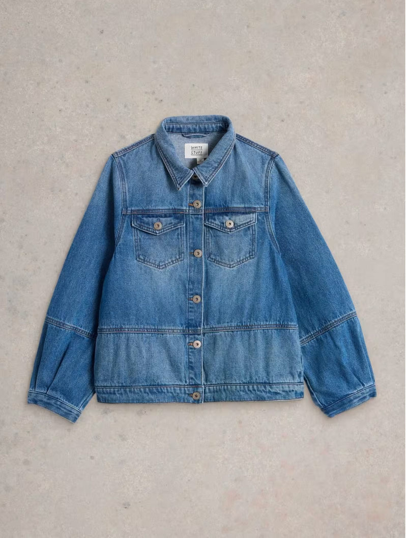 White Stuff Camille Denim Jacket / Mid blue