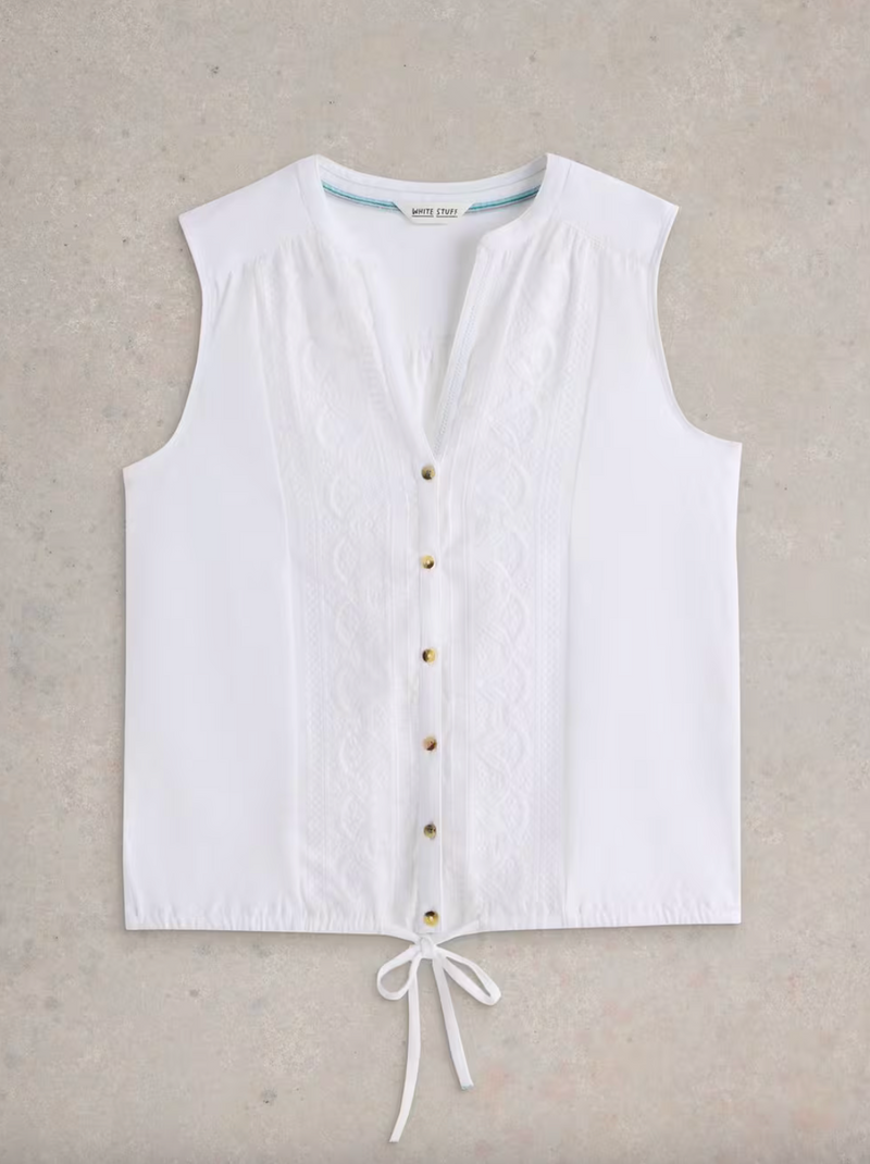 White Stuff Tulip Top / White