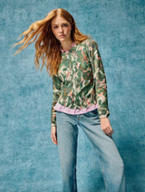 White Stuff Rosie Sweater / green Floral