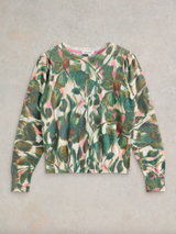 White Stuff Rosie Sweater / green Floral