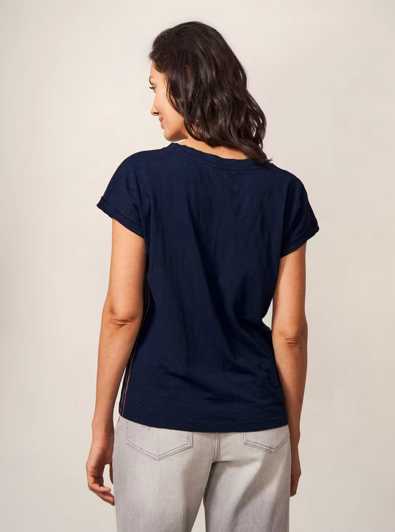 White Stuff Nelly Notch Tee / Dark Navy