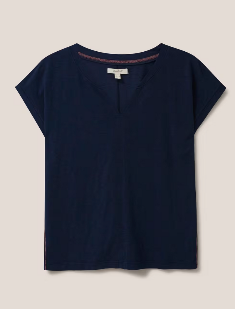 White Stuff Nelly Notch Tee / Dark Navy