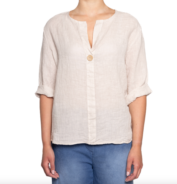 Linen Top/ Vanilla