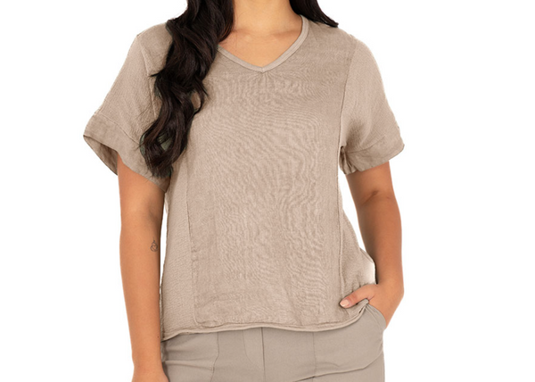 Woven Linen Top / Coconut