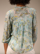 Nile Chiffon Print Blouse / Sea
