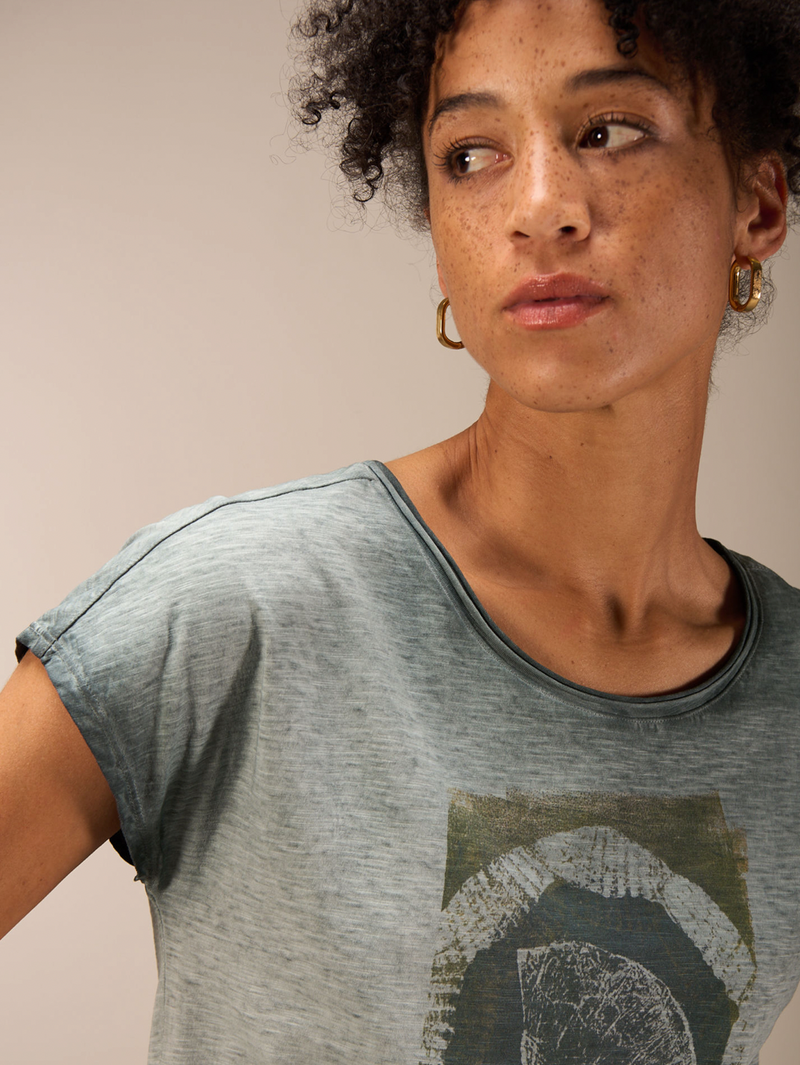 Nile Art Tee / Steel Green