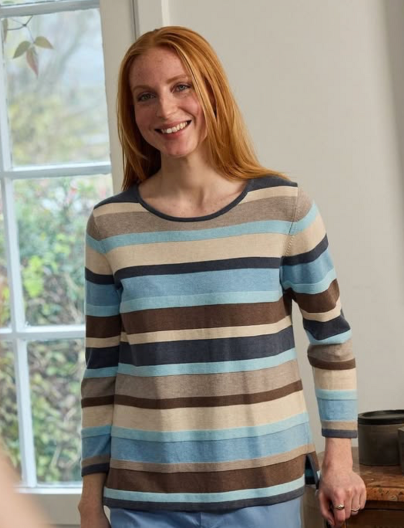 Mansted Adele Stripe Pullover / Ice