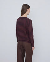 Yerse Top / Terracota+Chocolate Stripe