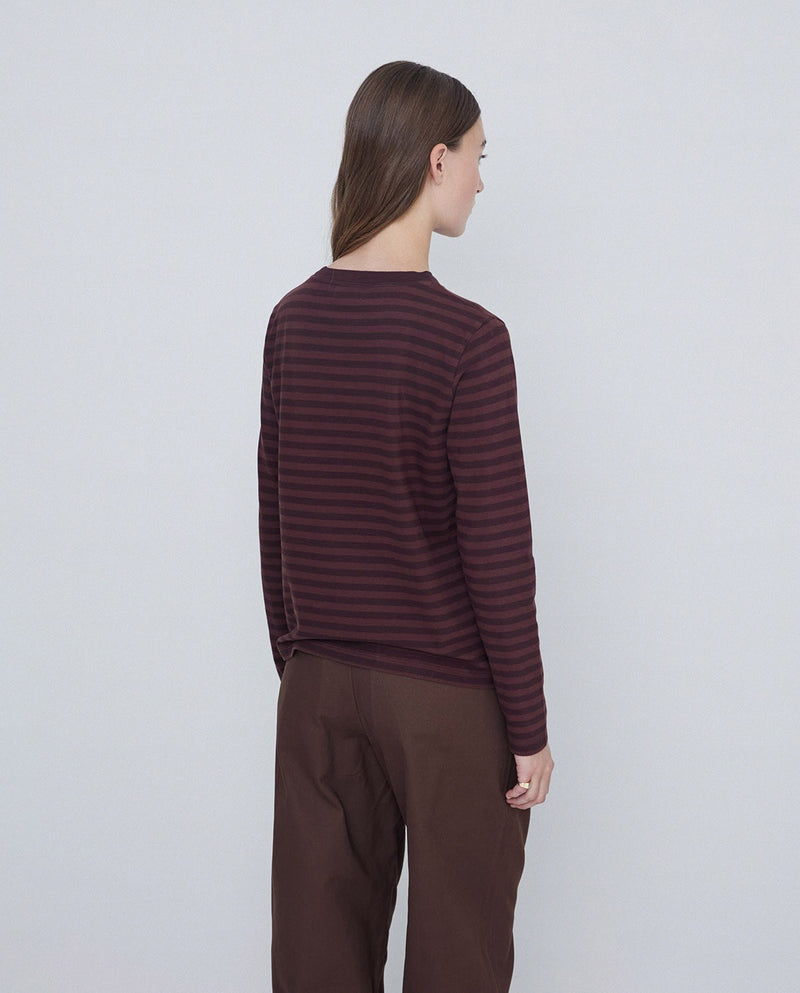 Yerse Top / Terracota+Chocolate Stripe