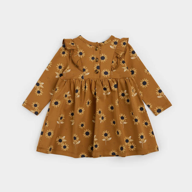 Petit Lem FIRSTS Sunflower Print Dress Set /Amber