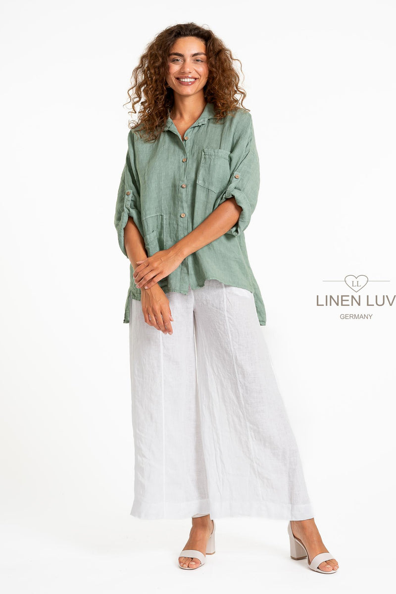 Linen Luv Shirt / Sage