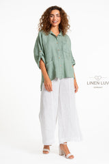 Linen Luv Shirt / Sage