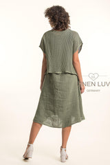 Linen Luv Dress Ensemble / Olive Green