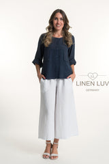 Linen Luv Shirt-Jacket / Navy