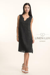 Linen Luv Dress / Nero