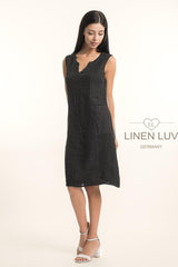 Linen Luv Dress / Nero