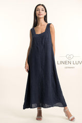 Linen Dress / Navy