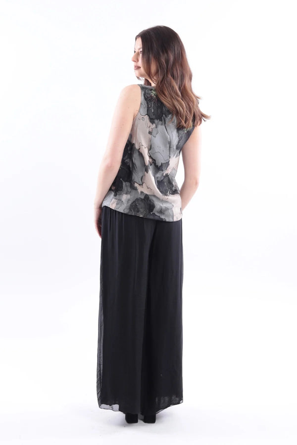 Jessica Laura Italian Silk Pants / Black