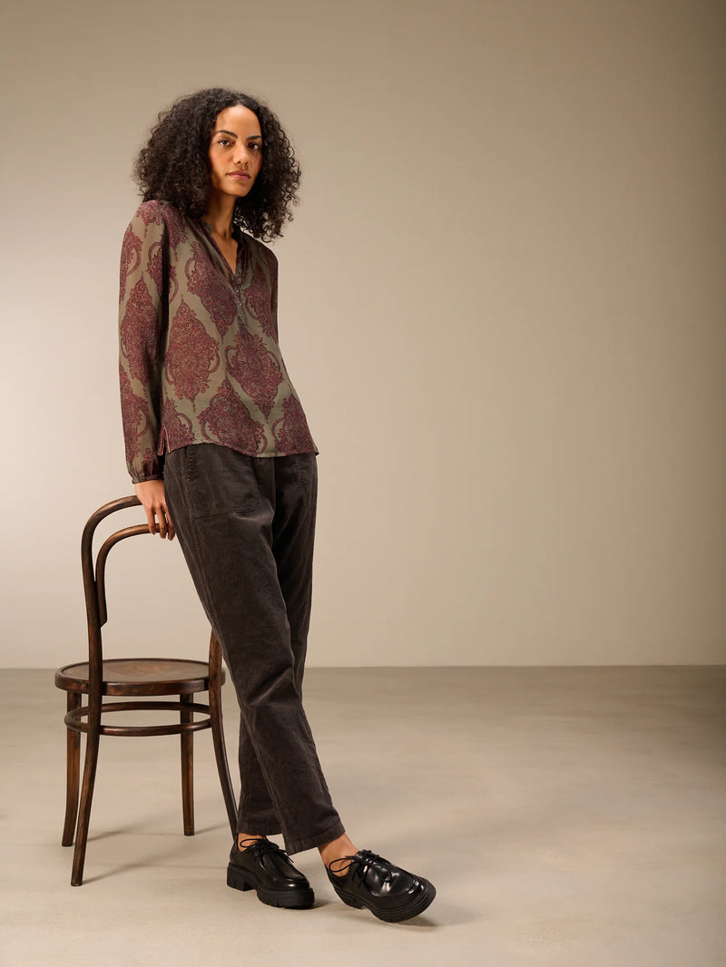 Nile Blouse / Stone Print