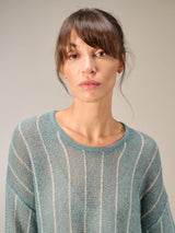 Nile Mohair & Wool Blend Wispy Knit Sweater / Sea