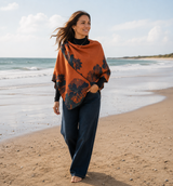 Winding River Reversible Loop Wrap / Orange & Navy