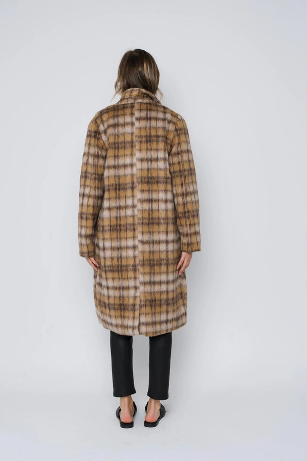 Orb Avery Coat / Camel Plaid