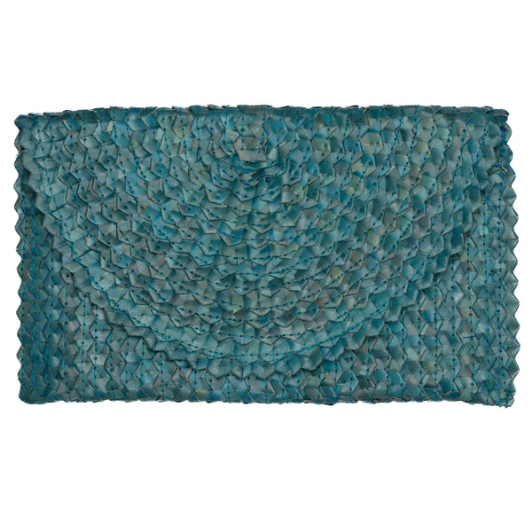 Pandan Leaf Clutch Purse - Blue
