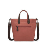 Davan Canvas & Leather Shoulder Tote Bag – Rust