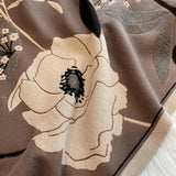 Winding River Garden Reversible Wrap / Gray & Black