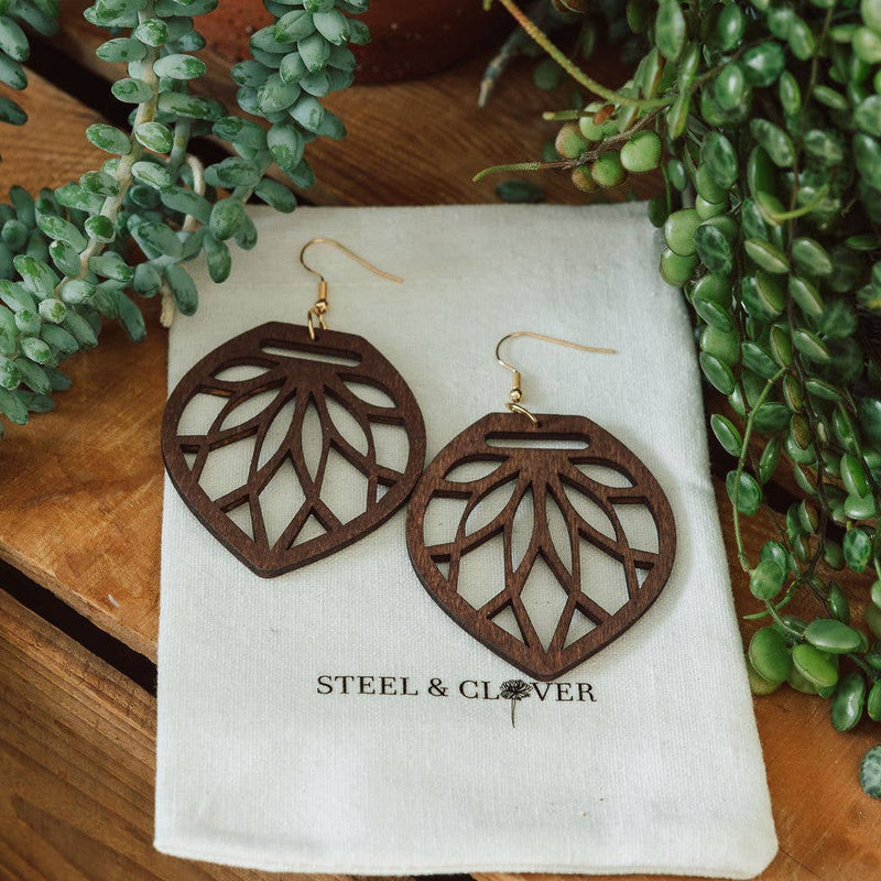 Steel & Clover Worsley Wooden Earrings