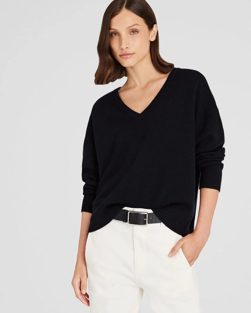 Devin Cashmere Sweater / Ebony