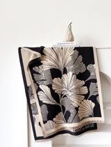 Winding River Ginkgo Reversible Wrap / Black & Cream