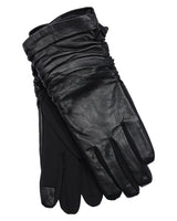 Echo Ruched Leather Gloves