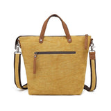 Davan Cotton Linen Shoulder & Crossbody Bag  / Mustard
